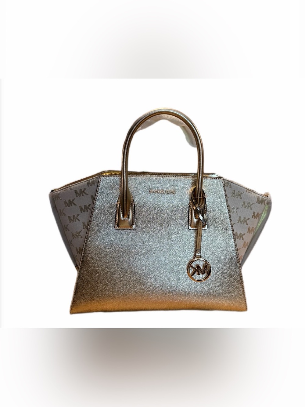 Michael Kors Gold Metallic Saffiano Leather purse